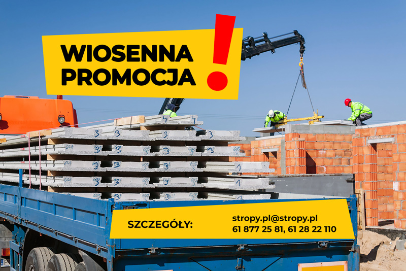 Promocja na materiały budowlane, stropy